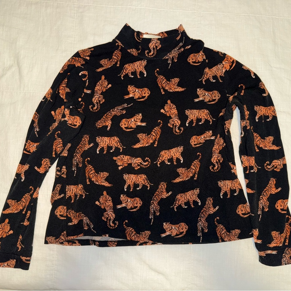 Maeve Anthropologie Tiger Turtleneck